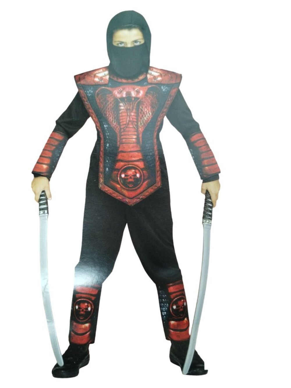 Boys Halloween Cobra Ninja Costume Size S 6 7 Hooded Shirt Pants Tunic Mask